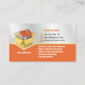 Service, Abbauservice verpacken u. auspackend Visitenkarte (Rückseite)