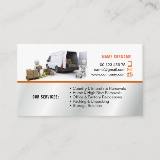 Service, Abbauservice verpacken u. auspackend Visitenkarte (Rückseite)