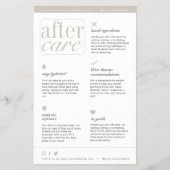 Service Aftercare Skincare Flyer (Vorne)