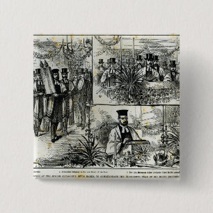 Service an der jüdischen Synagoge Button