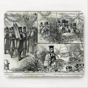 Service an der jüdischen Synagoge Mousepad