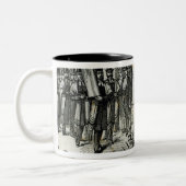 Service an der jüdischen Synagoge Zweifarbige Tasse (Links)