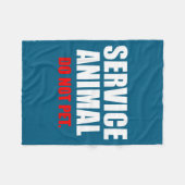 Service Animal Do Not Pet Funny Animal Lover  Fleecedecke (Vorderseite (Horizontal))