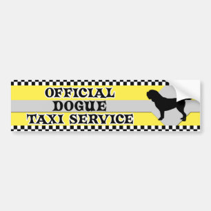 Service-Autoaufkleber Dogue de Bordeaux Taxi Autoaufkleber