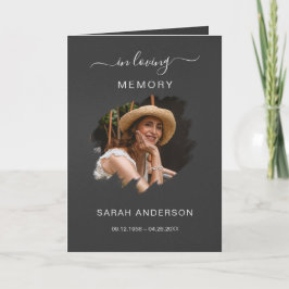 Service Beerdigung Obituale mit Foto Danke Karte