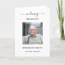 Service Beerdigung Obituale mit Foto Danke Karte