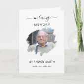 Service Beerdigung Obituale mit Foto Danke Karte (Vorderseite)