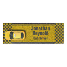 Service Cab Driver Business Yellow Taxame Tag