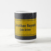 Service Cab Driver Yellow Taxi Business Kaffeetasse (Mittel)