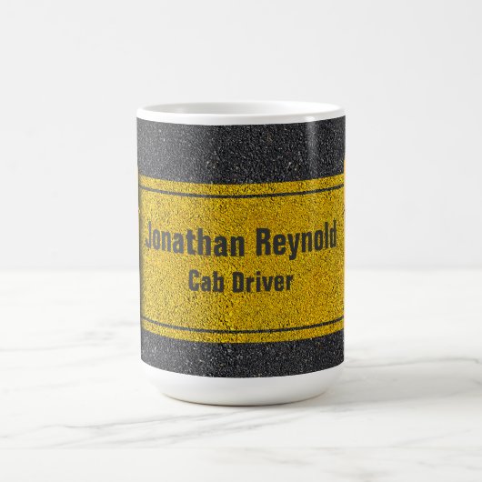 Service Cab Driver Yellow Taxi Business Kaffeetasse (Mittel)