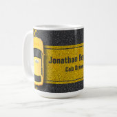 Service Cab Driver Yellow Taxi Business Kaffeetasse (Vorderseite Links)