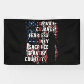 Service Courage Furchtloses Opfer Brave Country Banner (Horizontal)