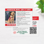 Service Dog ADA Law Cards Red Foto ID Abzeichen (Schreibtisch)
