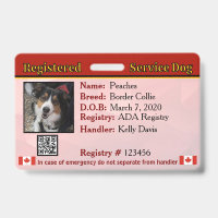 Service Dog Canada Abzeichen