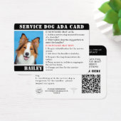 Service Dog Card Foto ID Abzeichen Etiquette ADA (Schreibtisch)