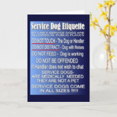 Service Dog Etiquette Karte (Gelbe Blume)