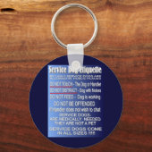 Service Dog Etiquette Schlüsselanhänger (Vorderseite)