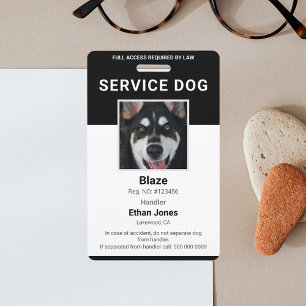 Service Dog Foto Black Ausweis