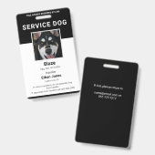 Service Dog Foto Black Ausweis (Vorder- & Rückseite)