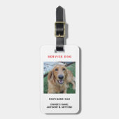 Service Dog Gepäckanhänger (Vorderseite vertikal)