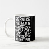 Service Dog Human Do Not Pet Funny Rescue Dog Owne Kaffeetasse (Links)