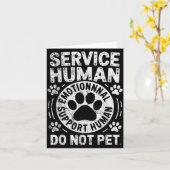 Service Dog Human Do Not Pet Funny Rescue Dog Owne Karte (Gelbe Blume)
