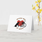 Service Dog Karte (Gelbe Blume)