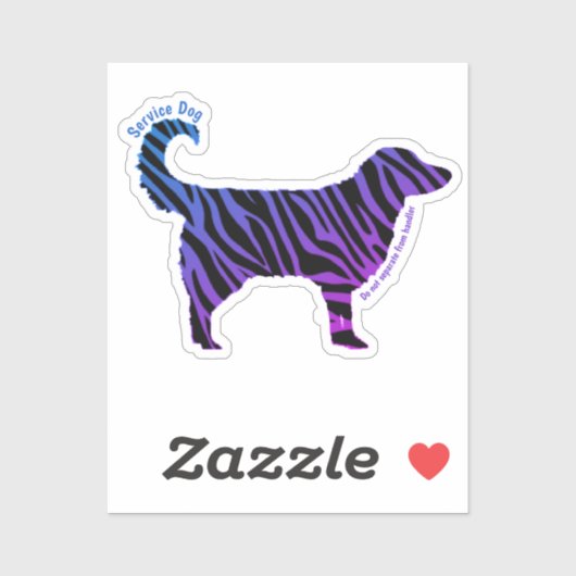 Service Dog, Nicht von Handler-Galaxie trennen Aufkleber (Blatt)