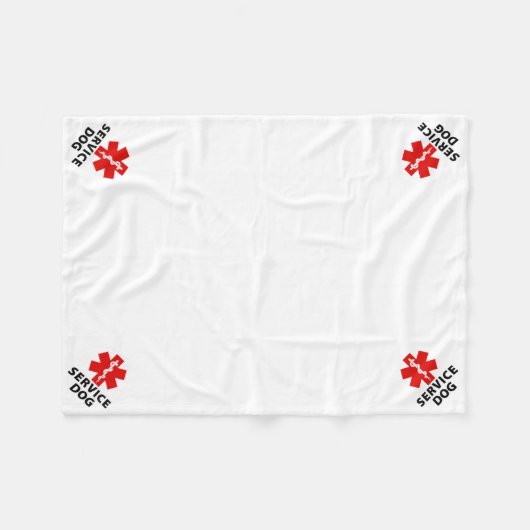 Service Dog Place Mat Fleecedecke (Vorderseite (Horizontal))