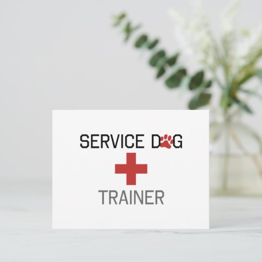 Service Dog Trainer Postkarte (Stehend Vorderseite)