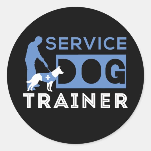 Service Dog Trainer Runder Aufkleber (Vorderseite)