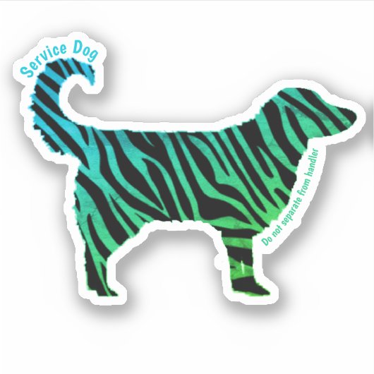 Service Dog, Trennen Sie nicht von Handler Aufkleber (Vorderseite)