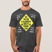 Service Downer Law - Niedlich Service Animal T-Shirt (Vorderseite)