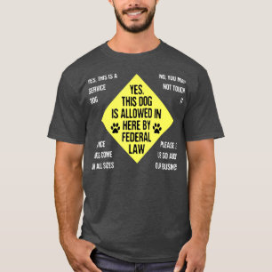 Service Downer Law - Niedlich Service Animal T-Shirt