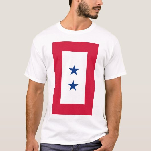 Service-Fahnen-T - Shirt des blauen Stern-2-Star (Vorderseite)