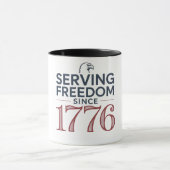 Service Freedom Since 1776 4th of July 250th Anniv Tasse (Zentrum)