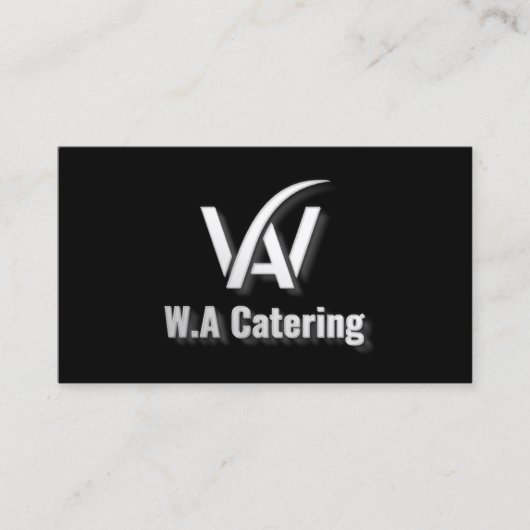 Service für berufliche Logos und QR-Code Catering Visitenkarte (Vorderseite)