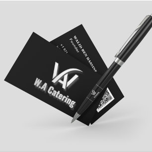 Service für berufliche Logos und QR-Code Catering Visitenkarte
