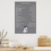 Service für zwei Hochzeiten (Lilac und Gray) Poster (Küche)