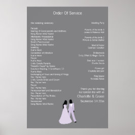 Service für zwei Hochzeiten (Lilac und Gray) Poster