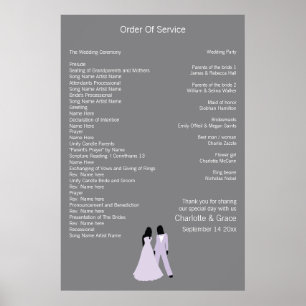 Service für zwei Hochzeiten (Lilac und Gray) Poster