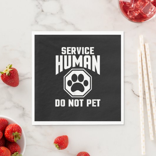 Service Human Design nicht Pet Funny Zitat Dog lo Serviette (Beispiel)