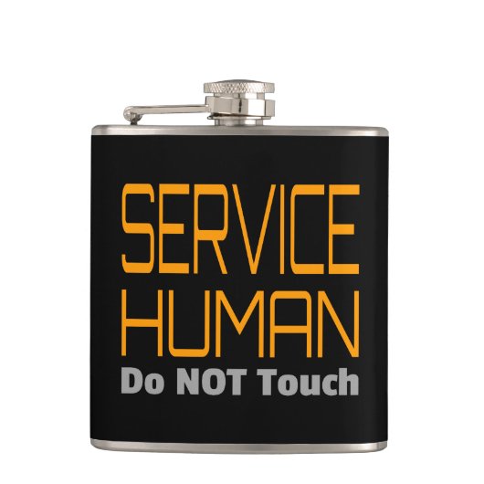 Service Human Funny Flachmann (Vorderseite)