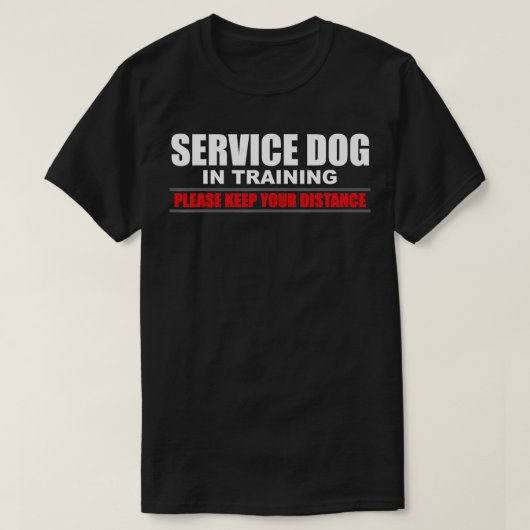 Service-Hund bei der Schulung von Hundehandler und T-Shirt (Design vorne)