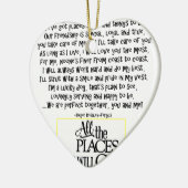 Service-Hund-Gedicht FNL BACK gelb Keramik Ornament (Links)