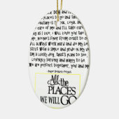 Service-Hund-Gedicht FNL BACK gelb Keramikornament (Links)