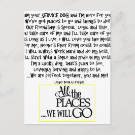 Service-Hund-Gedicht FNL BACK gelb Postkarte