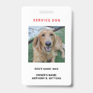 Service Hund-ID-Abzeichen Ausweis