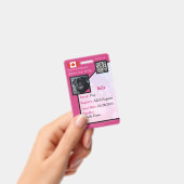Service Hund ID-Karte rosa vertikales Abzeichen Ausweis (Handheld)