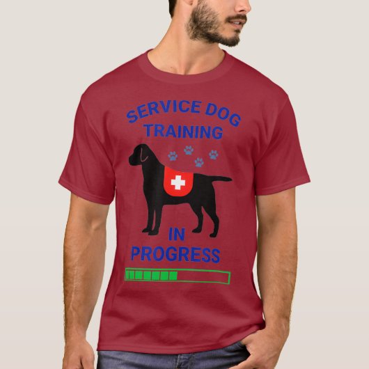 Service-Hund in der Schulung registrierter Trainer T-Shirt (Vorderseite)